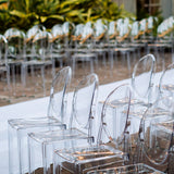 Create Unforgettable Moments with Clear Crystal Acrylic Banquet Ghost Chairs